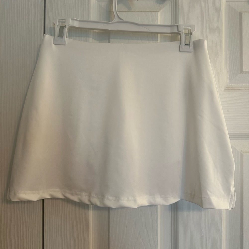 SHEIN White A-Line Mini Skirt for Casual Wear